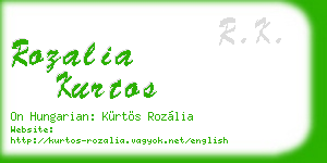rozalia kurtos business card